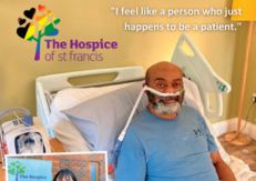 Patient in hospice bed