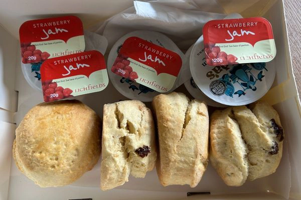 Four Scones, Cream and Jam