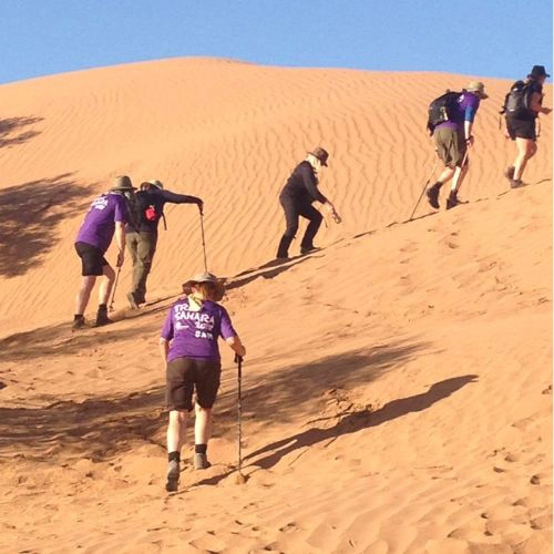 Hospice trekkers in the Sahara