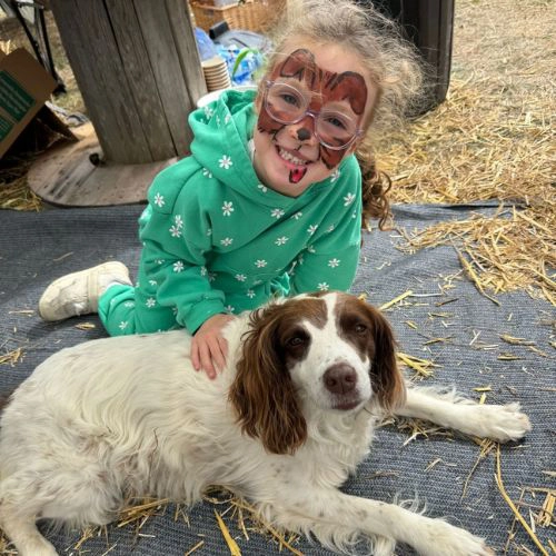 Girl and dog