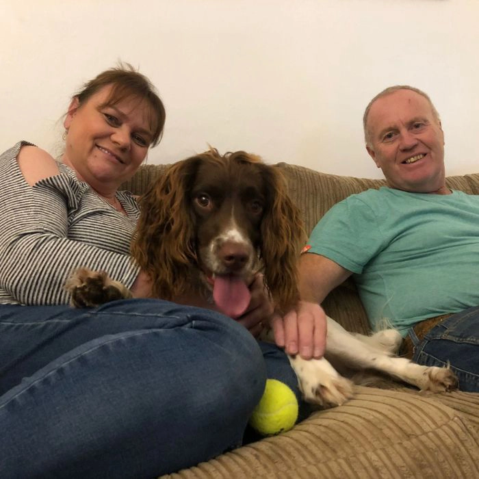 Ali, Jeff and family dog