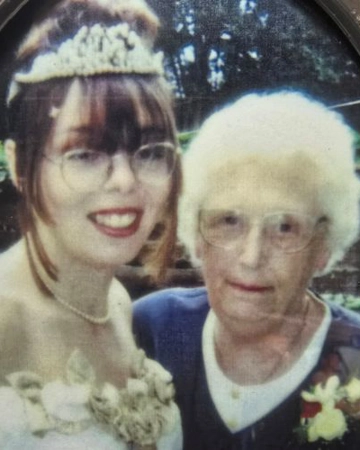 Caroline and her nan, Muriel