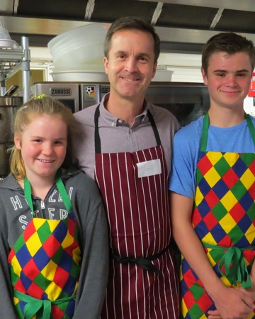 Florrie Chris And Tom Green With Hospice Chef Chris Took And His Deputy Gill Sears